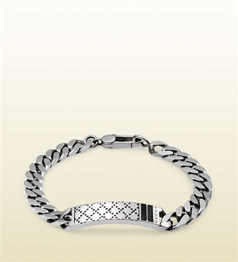 men's silver gucci bracelet.